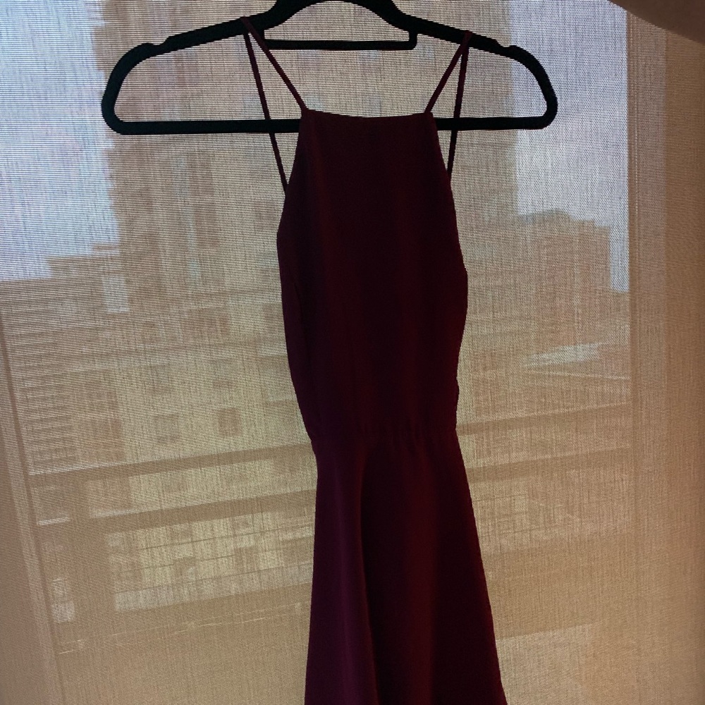 Backless plum skater dress!